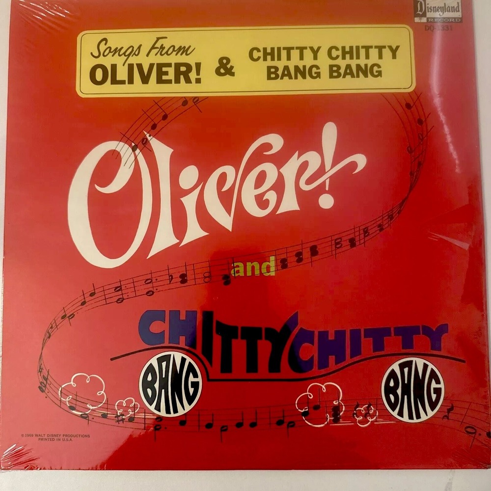 Sealed 1969 Disney LP Songs from Oliver, Chitty Chitty Bang Bang record DQ-1331 - Picture 1 of 6